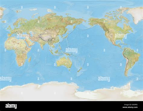 Cartina Mondo Centrato Oceano Pacifico Sommerkleider 2015