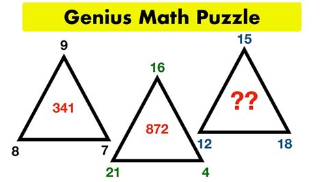 Which Number Replaces The Question Mark In Triangle Maths Puzzle Youtube
