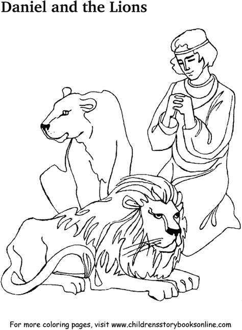 Daniel And The Lions Den Coloring Page Printable Printable Word Searches