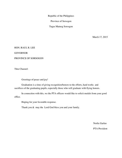 Docx Solicitation Letter For Medals Dokumentips