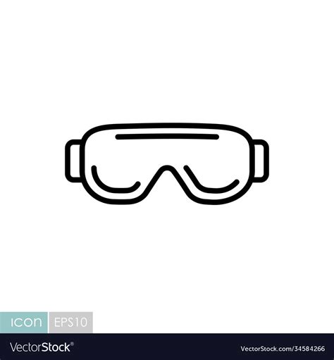 Biology Goggles Eye Protection Icon Royalty Free Vector
