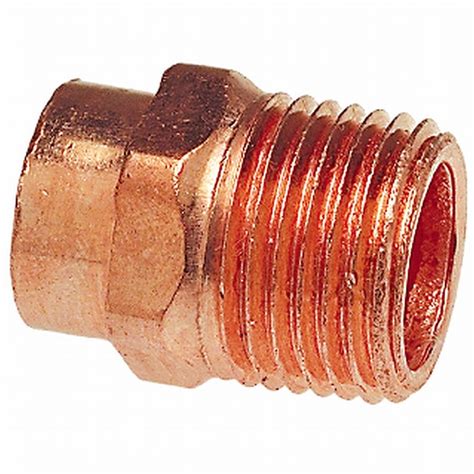 Shop 1 2 In X 3 4 In Copper Threaded Adapter Fitting At