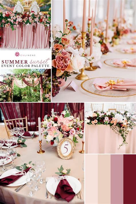 Top 5 Summer Wedding Color Schemes For 2020 Gold And Burgundy Wedding