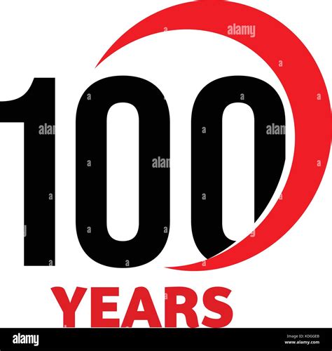 100th Anniversary Abstract Vector Logo One Hundred Happy Birthday Day
