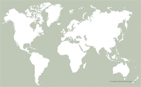 Blank World Maps By
