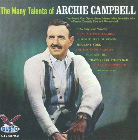 Many Talents Of Archie Campbell Archie Campbell Cd Album Muziek