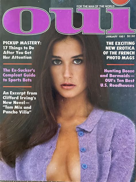 Demi Moore Oui Magazine January Ultra Rare Issue In Very Good
