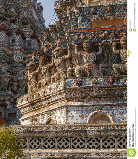 Wat Arun In Bangkok Temple Of Dawn Stock Image Image
