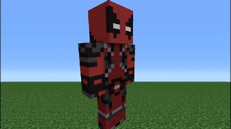Minecraft Tutorial How To Make A Deadpool Statue Youtube