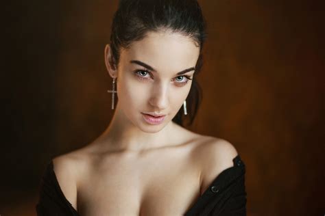 Alla Berger Women Model Face Portrait Maxim Maximov Blue Eyes Wallpaper Resolution X
