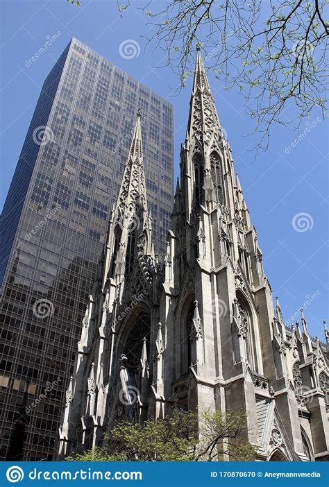 Steeples Of St Patrick S Cathedral New York Stock Photo Image Of