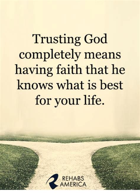 America God And Life Trusting God Completely Means Having Faith That