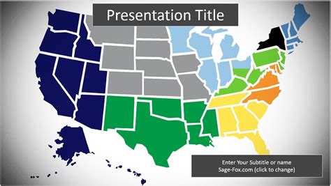 Free United States Map Powerpoint Template 6323 Sagefox Powerpoint