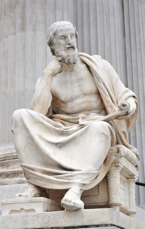 Herodotus Statue Statue Of The Ancient Greek Historian Herodotus At