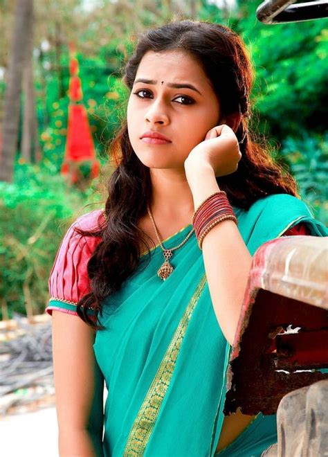 This dusky beauty never misses a chance to flaunt her slim figure in a saree. Pin on sri divya