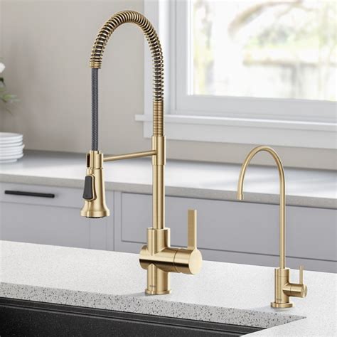 Delta champagne bronze vs moen brushed … my faucets are delta champagne bronze, and it doesn't seem that they make a coordinating rod (thanks delta). Kraus Britt Commercial Style Kitchen Faucet and Purita ...