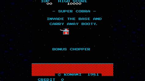 Super Cobra 1981 Konami Mame Retro Arcade Games Youtube