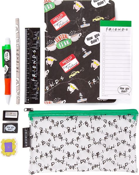 Friends Stationery Set Kids And Adults A5 Central Perk Book Ruler