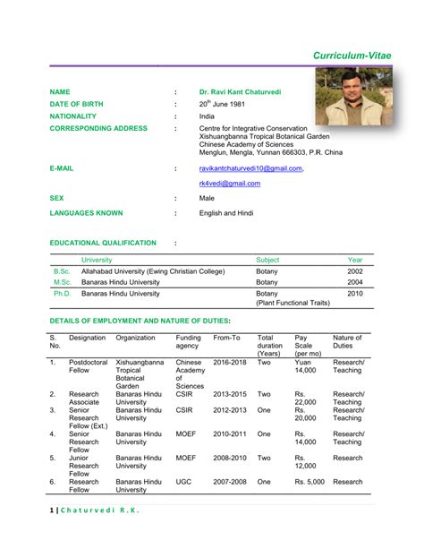 Education curriculum vitae samples creative images. (PDF) Curriculum-Vitae