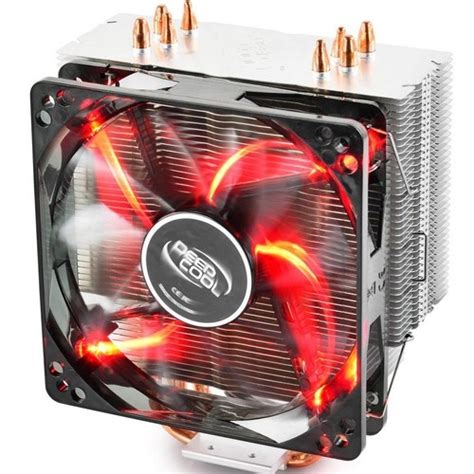 Deepcool Gammaxx 400 Cpu Cooler 4 Heatpipes 120mm Pwm Fan With Red Led