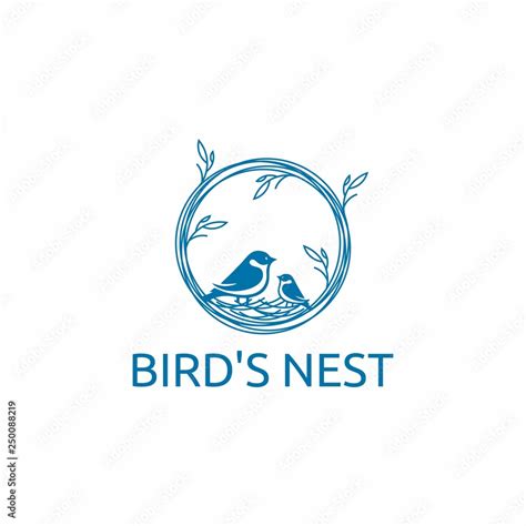 Bird Nest Logo Vector Stock Vector Adobe Stock