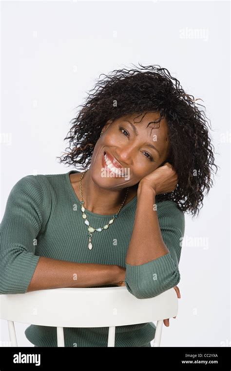 Studio Portrait Of Mature Woman Stock Photo Alamy