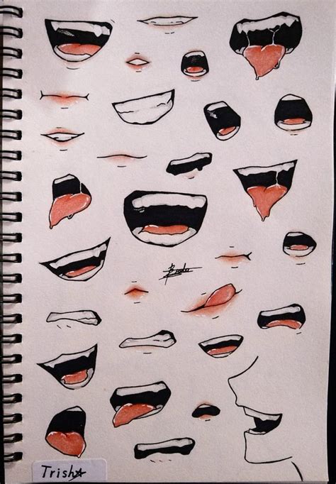 Mouths Reference°• En 2022 Dibujo De La Cara Dibujos Bonitos