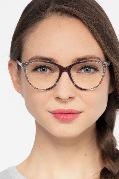 Floral Clear Horn Prescription Eyeglasses Small Full Rim Acetate Eyewear Lancet In 2020
