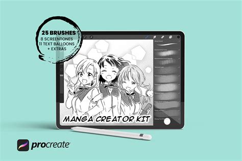 Manga Creator Kit For Procreate Design Cuts
