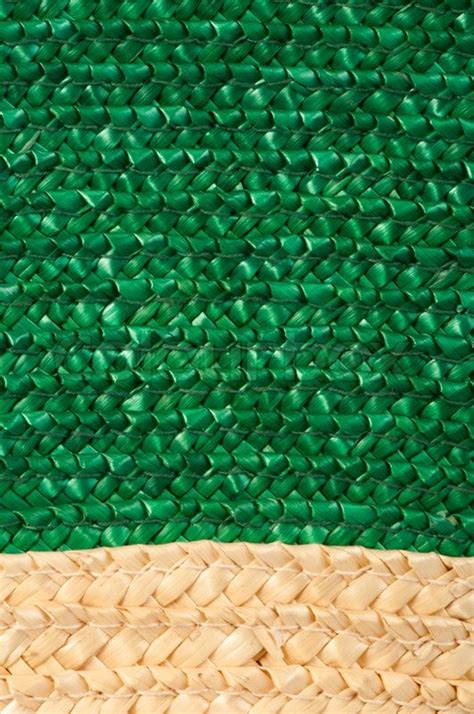 Woven Straw Natural Background Green Stock Image Colourbox