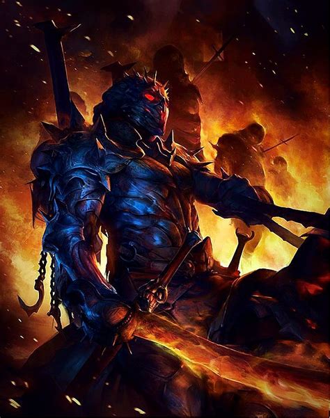 Demon Warrior Dark Fantasy Art Fantasy Creatures Fantasy Monster