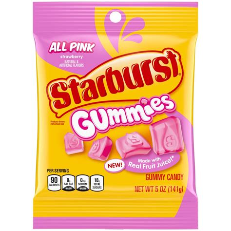Starburst Gummies All Pink Gummy Candy 5 Oz Bag Pack Of