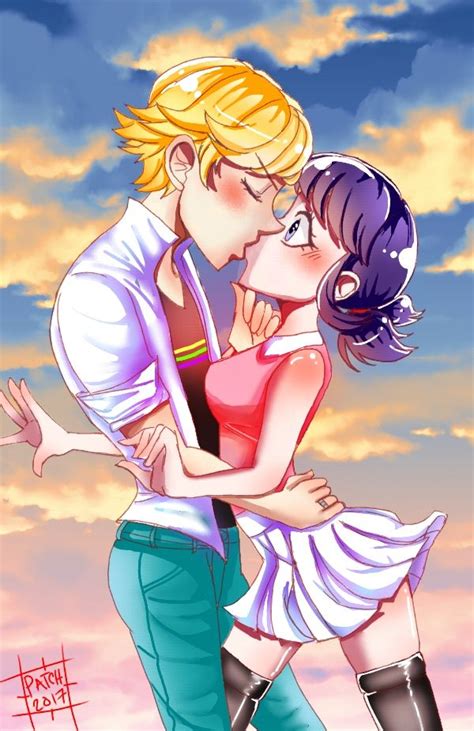 Aesthetic Fanart Adrienette Fanart Adrien And Marinette Kiss Anime Wp