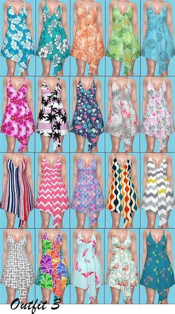 Island Living Outfits Recolors Sims 4 Sims 4 Mods Sims 4 Clothing