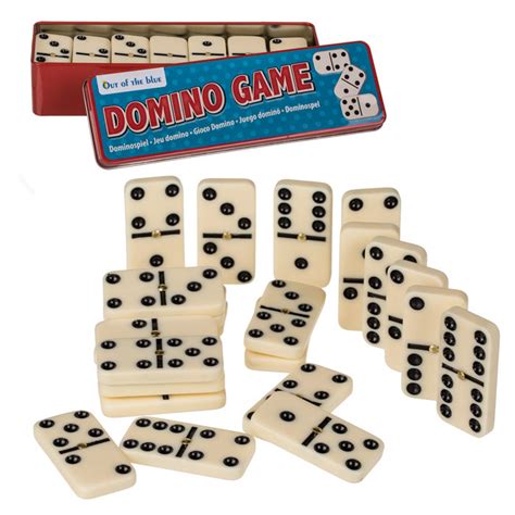 Domino Gewichtete Steine 28 Steine In Metalldose Timmi Spielwaren