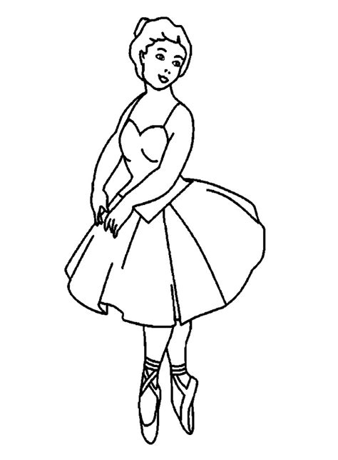 Ballerina Coloring Pages for childrens printable for free