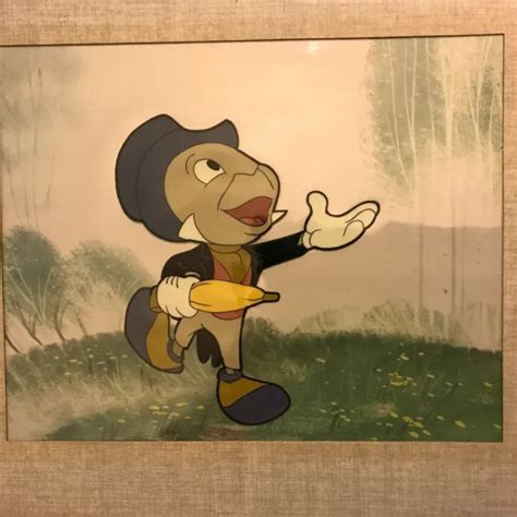 Vintage Disney Production Cel Of Jiminy Cricket 38000 Picclick