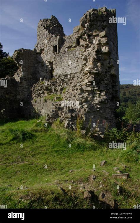 Caergwrle Castle Ruin Stock Photo Alamy