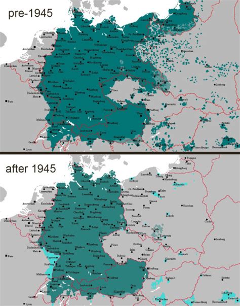 German Speaking Areas In Europe Before And After 1945 Vivid Maps