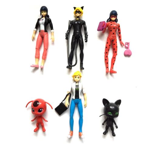 Miraculous Ladybug 6pc Figures Set Costume Mascot World