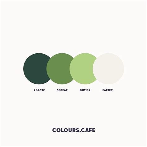 Green Color Shades Combinations Palettes Schemes Flat Color Palette