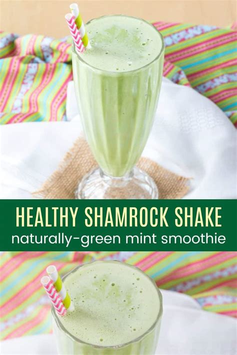 Healthy Shamrock Shake Naturally Green Mint Smoothie