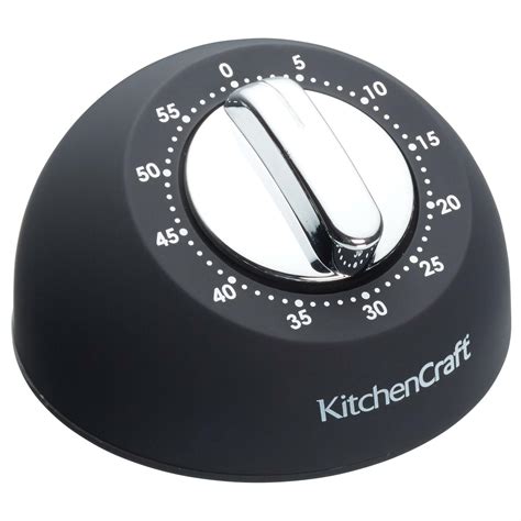 Kitchencraft Mechanical Kitchen Timer With Soft Touch Finish 1 Hour