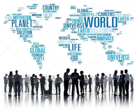 grupo de personas de negocios y concepto de globalización del mundo — fotos de stock © rawpixel