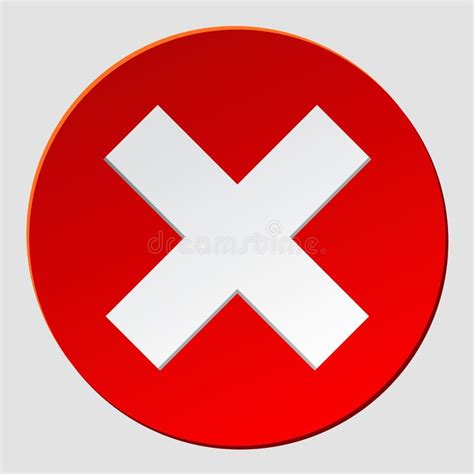 Red X Cross Mark Icon Cancel Flat Symbol In Circle For Website Vector