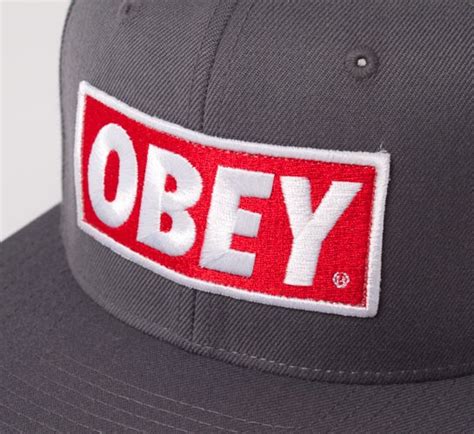 Obey Original Snapback Cap Grey Consortium