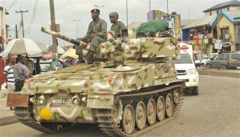 Nigerian Army Deploys Armoured Tanks To The Southeast To Tackle Nnamdi