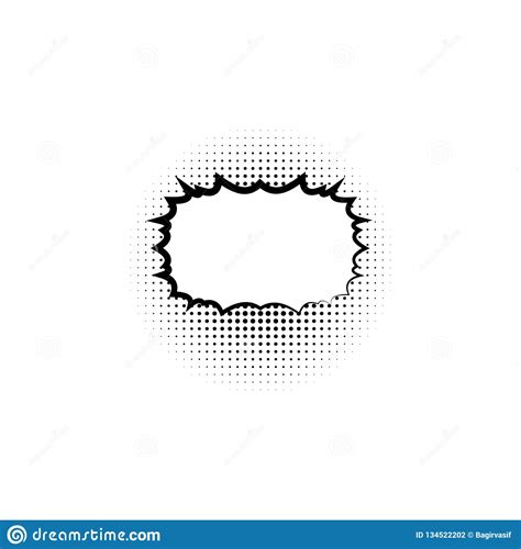 Blank Template Comic Text Speech Star Burst Bubble Halftone Dot