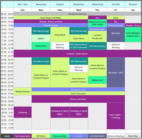 How To Tame Your Daily Schedule By Creating A Model Calendar