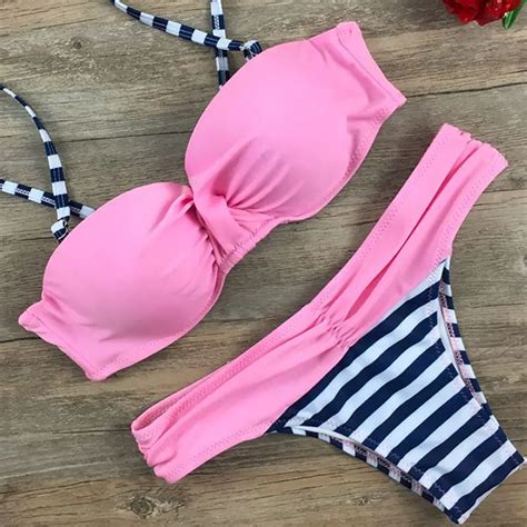 Buy 2017 Summer Push Up Swimsuit Beach Women Swimwear Bikini Sexy Bikini Women